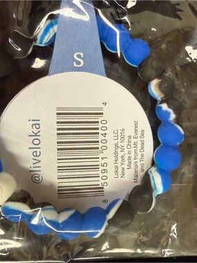 Lokai Blue, White & Black Kids Bracelet